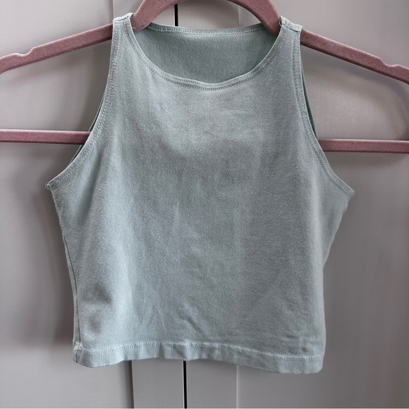 American Apparel Mint Crop Top - Picture 1 of 3
